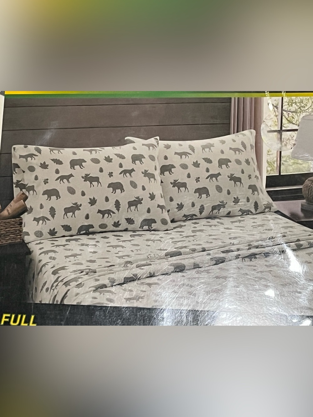 Gray Woodland Animal Print Sheet Set - Full